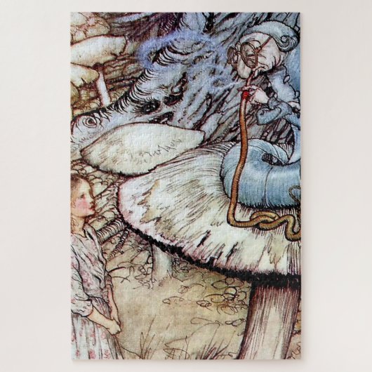 "Alice und die Raupe" von Arthur Rackham Puzzle (Vertikal)