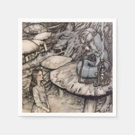 Alice und die Raupe Wonderland Party Rackham Serviette
