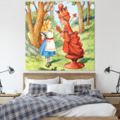 Alice und die Rote Königin im Wunderland Leinwanddruck (Insitu (Schlafzimmer))