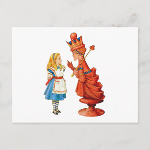 Alice und die Rote Königin Postkarte