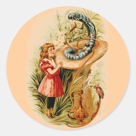 Alice und die Round Stickers der Raupe (Vorderseite)