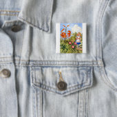 Alice und die Talking-Blume in Wonderland Button (Beispiel)