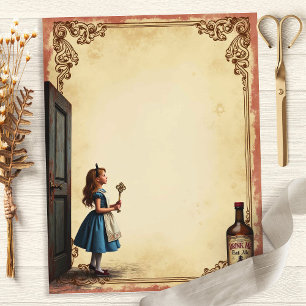 Alice und die Tür Trink mich Scrapbook Papier