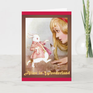 Alice und die weiße Kaninchenkarte Karte