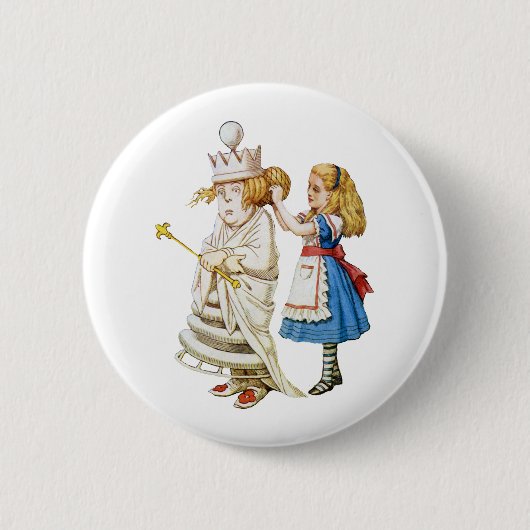 ALICE UND DIE WEISSE KÖNIGIN BUTTON (Vorderseite)