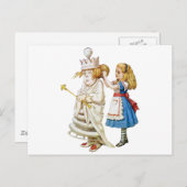 Alice und die weiße Königin im Märchenland Postkarte (Vorne/Hinten)