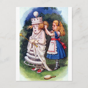 Alice und die weiße Königin Postkarte
