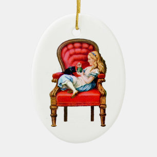 Alice und Dinah durch vom Spiegel Keramik Ornament