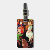 Alice und Doormouse Gepäckanhänger (Vorderseite vertikal)
