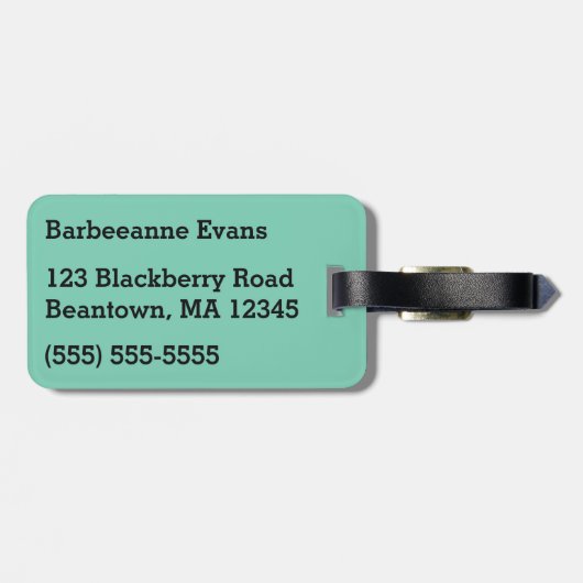 Alice und Doormouse Gepäckanhänger (Rückseite horizontal)