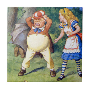 Alice und ein verärgertes Tweedledum im Fliese
