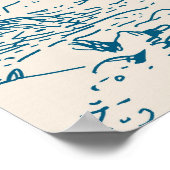 Alice und Flamingo Croquet Mallet Poster (Ecke)