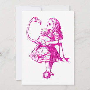 Alice und Flamingo rosa