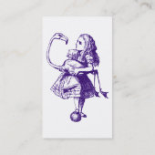 Alice und Flamingo schwärzten Lila mit Tinte Visitenkarte (Rückseite)