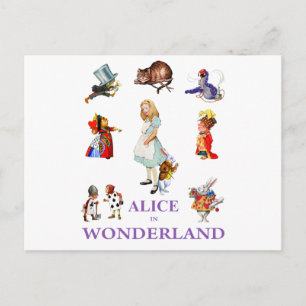 Alice und Freunde aus Wonderland Postkarte
