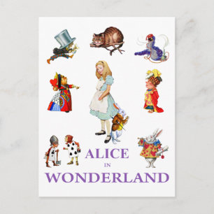 Alice und Freunde aus Wonderland Postkarte