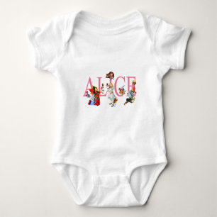 ALICE UND FREUNDE AUS WUNDERLAND BABY STRAMPLER