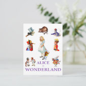 Alice und Freunde aus Wunderland Postkarte (Stehend Vorderseite)