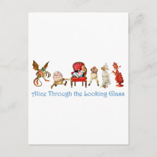 Alice und Freunde durch das Blickfeld Postkarte