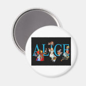 ALICE UND FREUNDE IN WONDERLAND MAGNET (Vorderseite/Rückseite)