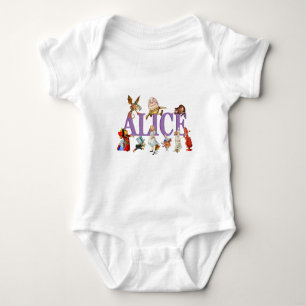 Alice und Freunde in Wunderland Baby Strampler