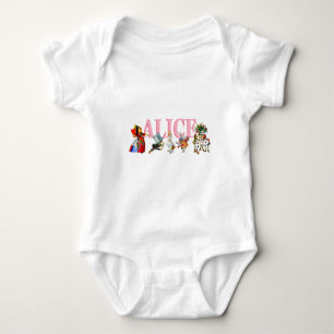 Alice und Freunde in Wunderland Baby Strampler