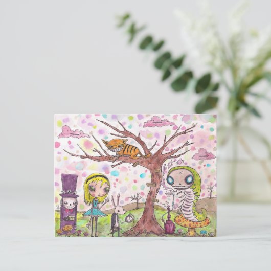 Alice und Freunde Postkarte (Stehend Vorderseite)