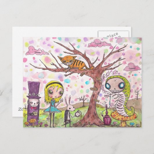 Alice und Freunde Postkarte (Vorne/Hinten)