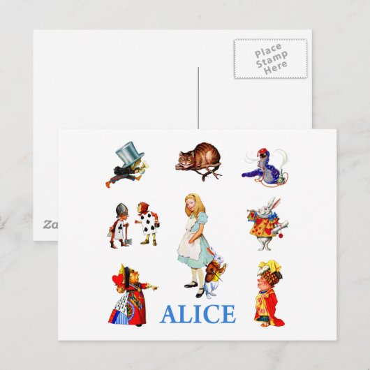 ALICE UND FREUNDE POSTKARTE (Vorne/Hinten)