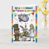 Alice und Freunde, wütender Hutmacher, Karte (Gelbe Blume)