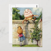 Alice und Humpty Dumpty Postkarte (Vorne/Hinten)