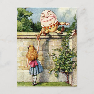 Alice und Humpty Dumpty Postkarte
