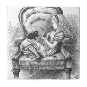 Alice und ihr Kätzchen Fliese (Vorderseite)