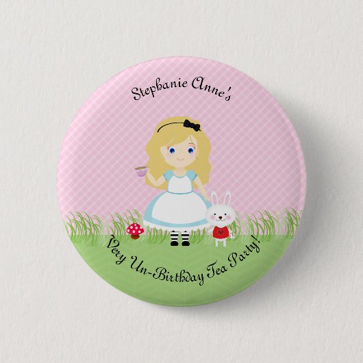 Alice und ihr Tea-Party Button (Vorderseite)