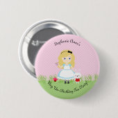 Alice und ihr Tea-Party Button (Vorne & Hinten)
