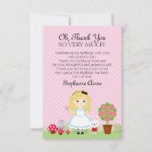 Alice und ihr Tea-Party Einladung (Vorderseite)