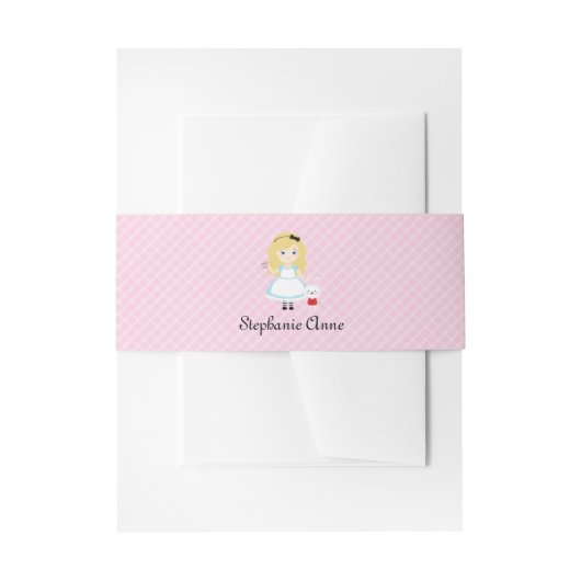 Alice und ihr Tea-Party Einladungsbanderole (Vorderseite Beispiel)