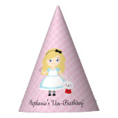 Alice und ihr Tea-Party Partyhütchen (Vorderseite)