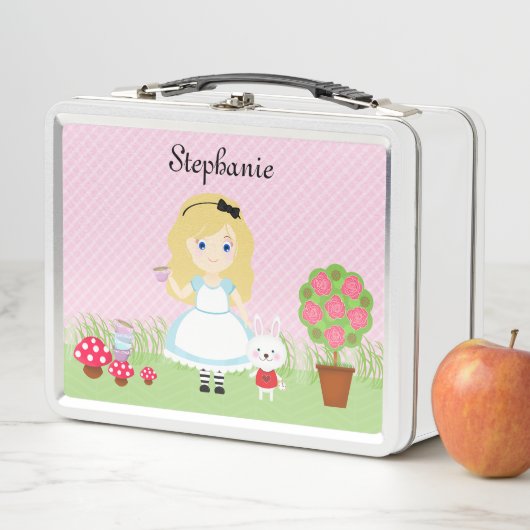 Alice und ihr Tee-Party Metall Lunch Box (Beispiel)