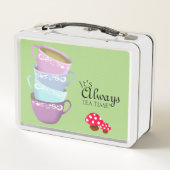 Alice und ihr Tee-Party Metall Lunch Box (Rückseite)