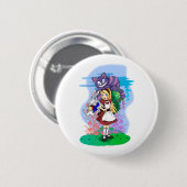 Alice und ihr wunderbarer Freund-Knopf Button (Vorne & Hinten)