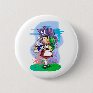 Alice und ihr wunderbarer Freund-Knopf Button