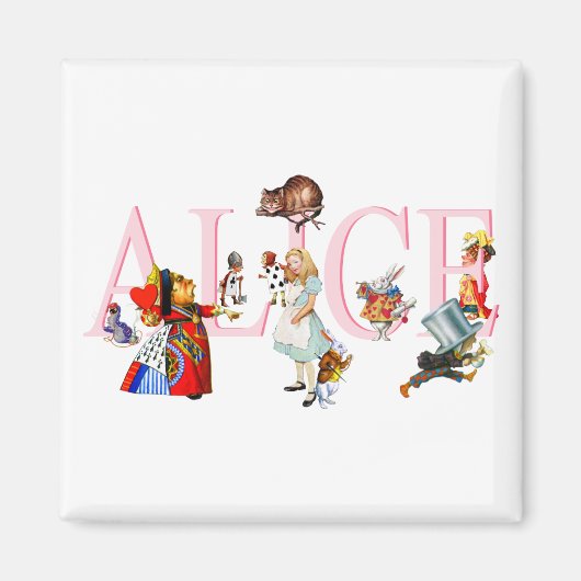 ALICE UND IHRE FREUNDE IN WONDERLAND MAGNET (Vorne)