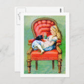 ALICE UND IHRE KATZE, DINAH POSTKARTE (Vorne/Hinten)