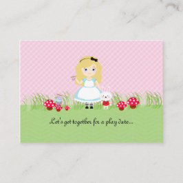 Alice und ihre Tee-Party-Spieldatenkarte Telefonnummerkarte