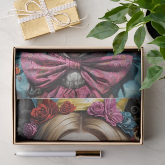 Alice und Mad Hatter Decoupage Seidenpapier (Geschenk)