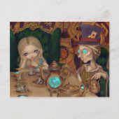 Alice und Mad Hatter Steampunk Postcard Postkarte (Vorderseite)