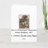 Alice und Märchenland - Arthur Rackham Karte (Rückseite)