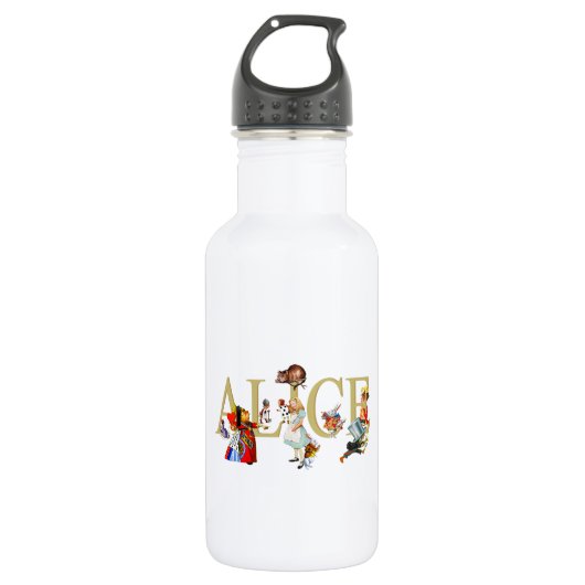 Alice und Märchenland und Freunde Trinkflasche (Vorderseite)