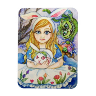 Alice und Osterbunny Magnet